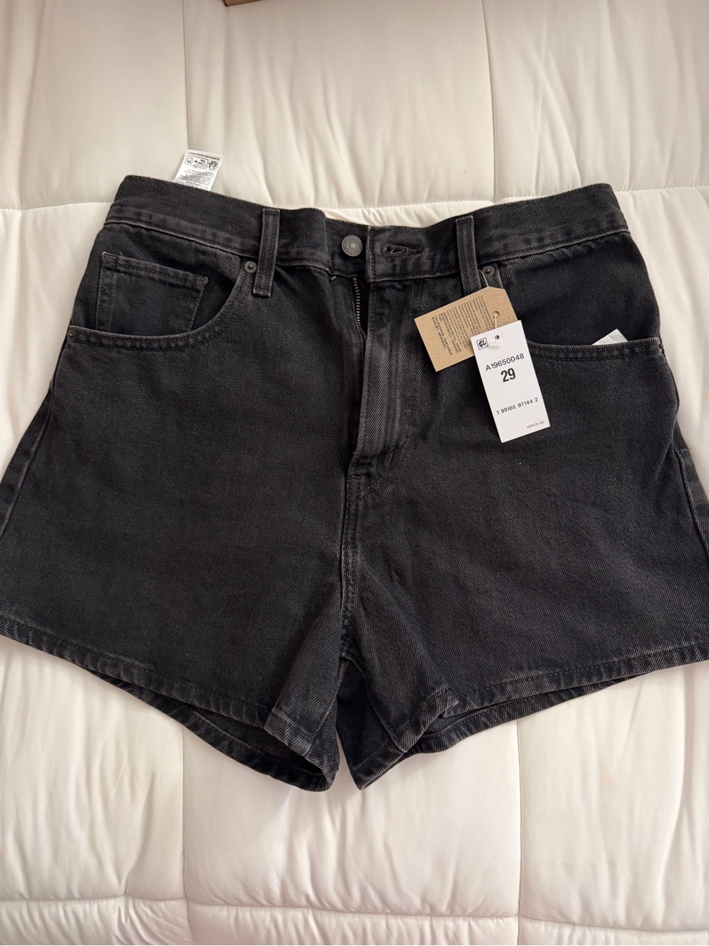 Levi's Black High Waist Denim Shorts for Women